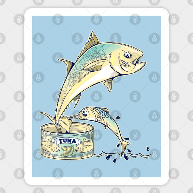 Funny can of tuna fish Magnet by mailboxdisco